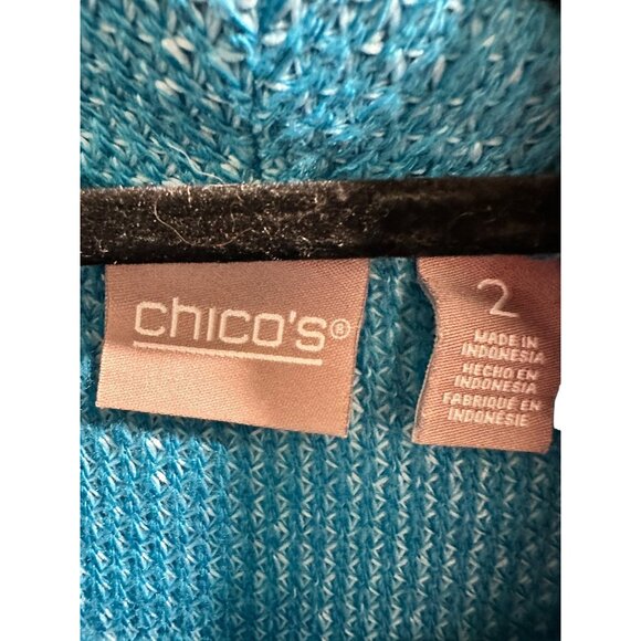 👗 2/$30 👗 Chico's Two-tone Long Sleeve Cowl Neck Sweater sz XL - Picture 5 of 7